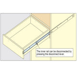 22 in. Stainless Steel Full Extension Side Mount Ball Bearing Soft-Close Drawer Slide Set (1-Pair) - Super Arbor