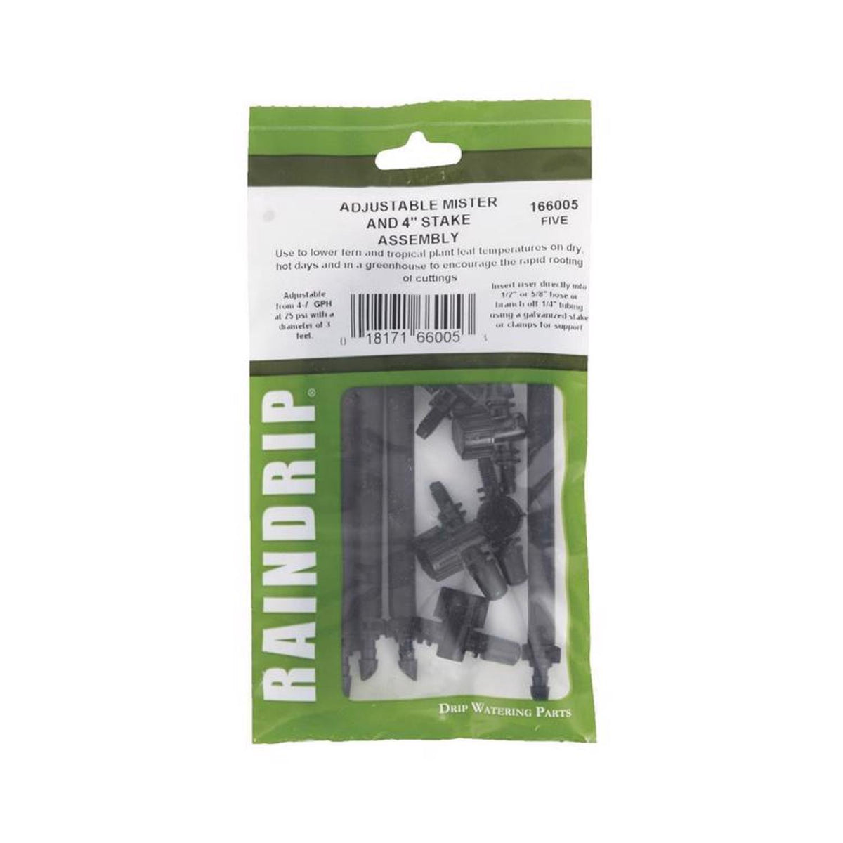 Raindrip Full-Circle Drip Irrigation Micro Spray, 7 GPH (5-Pack)