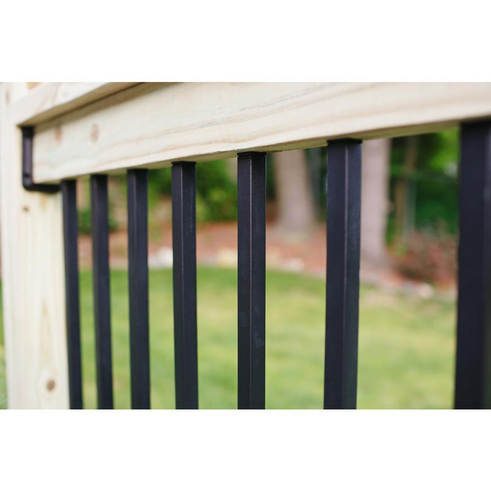 26 in. x 3/4 in. Black Pearl Matte Steel Square Baluster (10-Pack) - Super Arbor