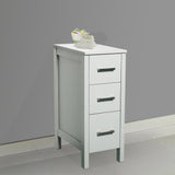 20 in. W x 12 in. D x 30 in. H Bathroom Vanity Cabinet Linen Cabinet with Three Drawers in Gray - Super Arbor