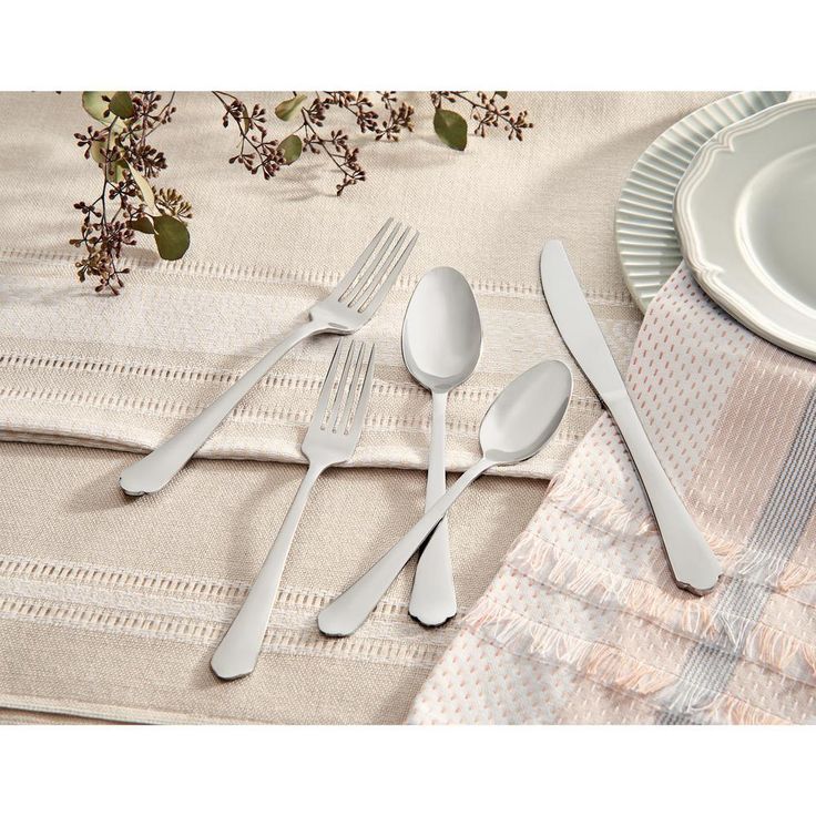 Victoria - 58 Piece 18/0 Stainless Steel Flatware Set (Service for 8)