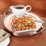 3.75 L Stainless Steel Lazy Susan Warming Tray with 4 Crocks