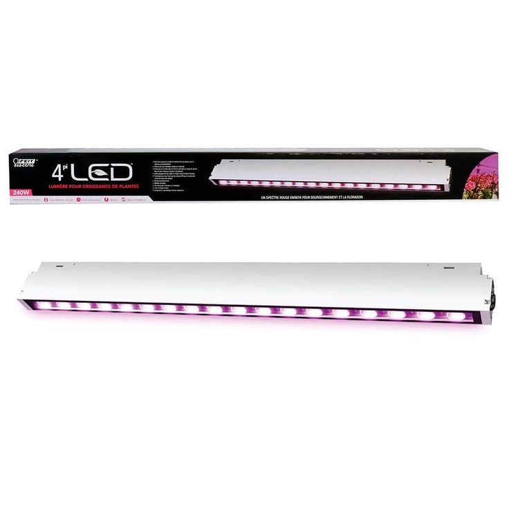 4 ft. 240-Watt Heavy-Duty White Full Spectrum LED Hydroponic Indoor and Outdoor Linkable Vertical Grow Light Fixture