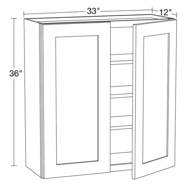 Home Decorators Collection Newport 33 in. W x 12 in. D x 36 in. H Assembled Plywood Wall Kitchen Cabinet in Deep Onyx with Soft Close