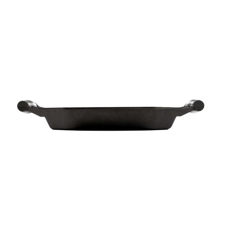 Cast Iron Collection 12 in. Cast Iron Grill Pan in Black