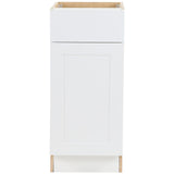 Cambridge Shaker Assembled 18 in. x 34.5 in. x 24.5 in. Base Cabinet w/ 1 Soft Close Drawer & 1 Soft Close Door in White - Super Arbor