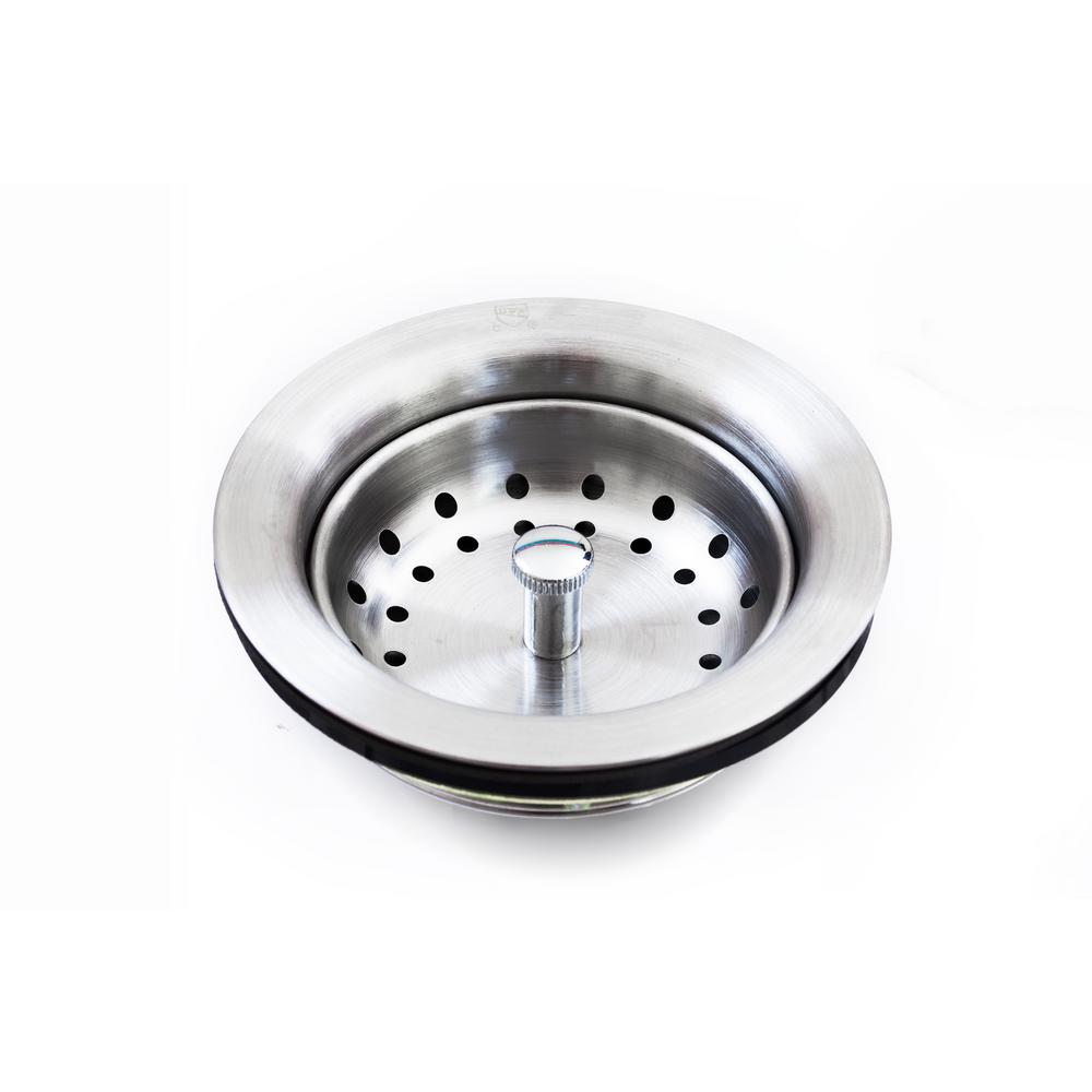 All-in-One Stainless Steel 33 in. 2-Hole Single Bowl Drop-in Kitchen Sink Kit with Faucet and Strainer