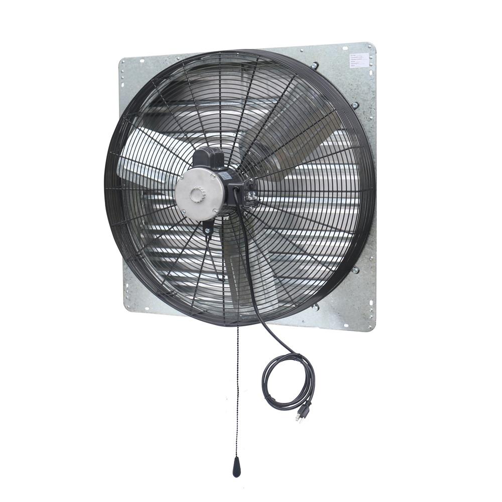 5088 CFM Silver Electric Powered Gable Mount Shutter Fan/Vent - Super Arbor