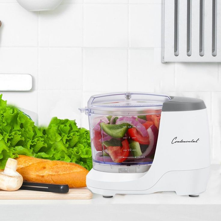 1.5-Cup Electric Mini Food Chopper with Stainless Steel Blade , Interlocking Plastic Bowl