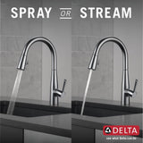 Essa Single-Handle Pull-Down Sprayer Kitchen Faucet with MagnaTite Docking in Arctic Stainless - Super Arbor
