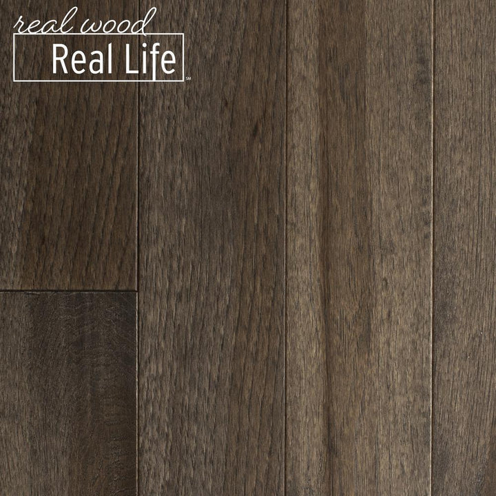 Blue Ridge Hardwood Flooring Hickory Heritage Grey Hand Sculpted 3/4 in. Thick x 4 in. Wide x Random Length Solid Hardwood Flooring (16 sq. ft./case) - Super Arbor