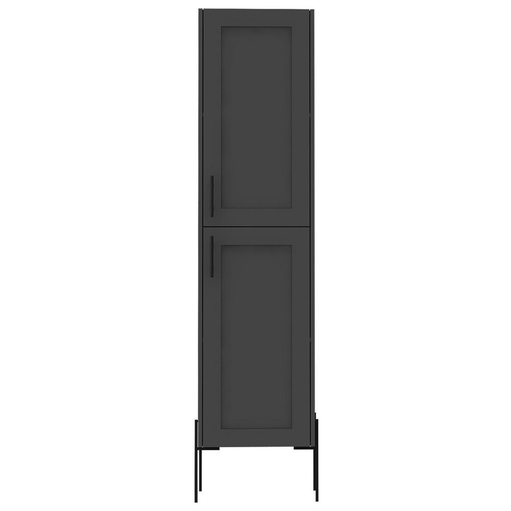 Svedin 18 in. W x 13 in. D x 71 in. H Free Standing Tall Bathroom Linen Cabinet in Matte Gray - Super Arbor