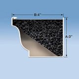 EZ 4 ft. Foam Filter Plastic Gutter Guard for 4 in. K-Style (48-Pack) - Super Arbor