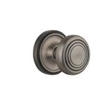 Classic Rosette 2-3/8 in. Backset Antique Brass Privacy Bed/Bath Deco Door Knob - Super Arbor