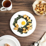Stone Lain 32 Piece Dinnerware Set, Round Dot Design, White Bone China Sets