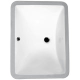 Dahlia Series 7.5 in. Ceramic Undermount Sink Basin in White - Super Arbor