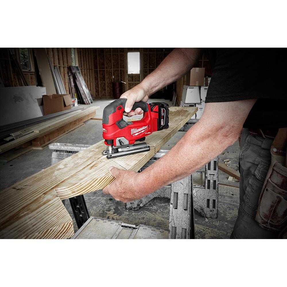 M18 FUEL 18-Volt Lithium-Ion Brushless Cordless Hammer Drill/Jig Saw/Impact Driver (3-Tool Kit) with 4-Batteries - Super Arbor
