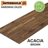 Acacia 6 ft. L x 25 in. D x 1 in. T Butcher Block Countertop in Brown Oil Stain