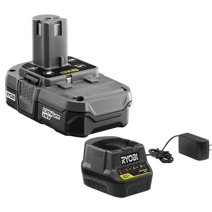 RYOBI ONE+ 18-Volt Lithium-Ion Electric Cordless String Trimmer and Edger - 1.3 Ah Battery and Charger Included
