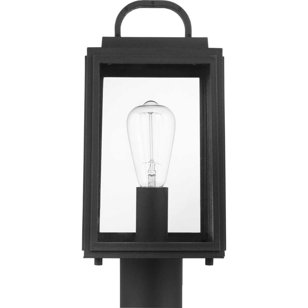 Grandbury Line Voltage 1-Light Black 4 in. x 4 in. Deck Post Light Post Lantern - Super Arbor