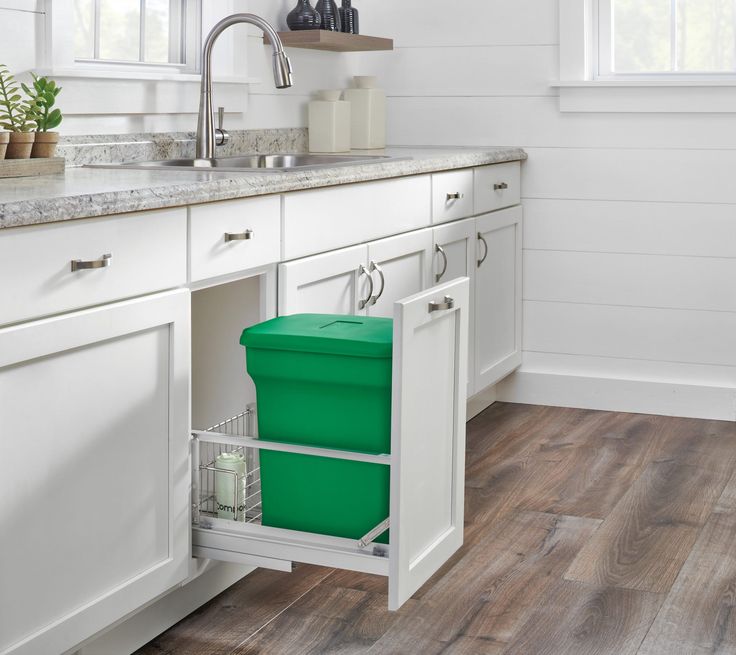 Rev-A-Shelf 24-Quart Plastic Soft Close Pull Out Trash Can