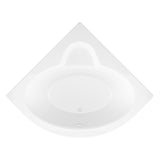 Jasper 5 ft. Acrylic Center Drain Corner Drop-in Non-Whirlpool Bathtub in White - Super Arbor