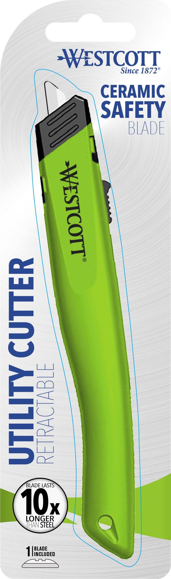 Westcott Full Size Retractable Ceramic Utility Box Cutter