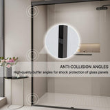 Abruzzo 60 in.W x 72 in.H Double Sliding Semi-frameless Bypass Bathroom Shower Door in Brushed Nickel with 1/4 in.Tempered Glass