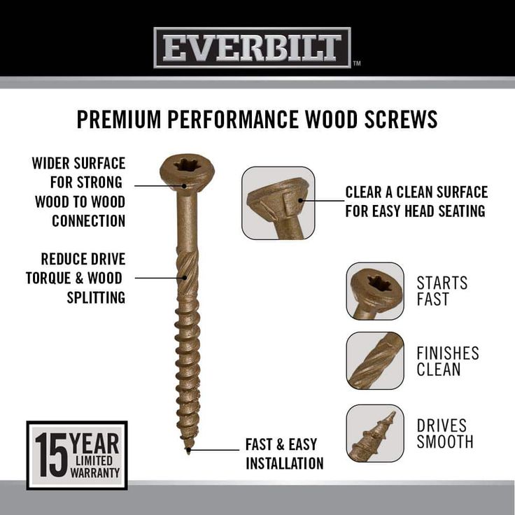 Everbilt 9 in. x 3 in. Star Drive Flat Head Exterior Wood Screws 20 lbs.-Box (1668-Piece)