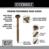 Everbilt 9 in. x 3 in. Star Drive Flat Head Exterior Wood Screws 20 lbs.-Box (1668-Piece)