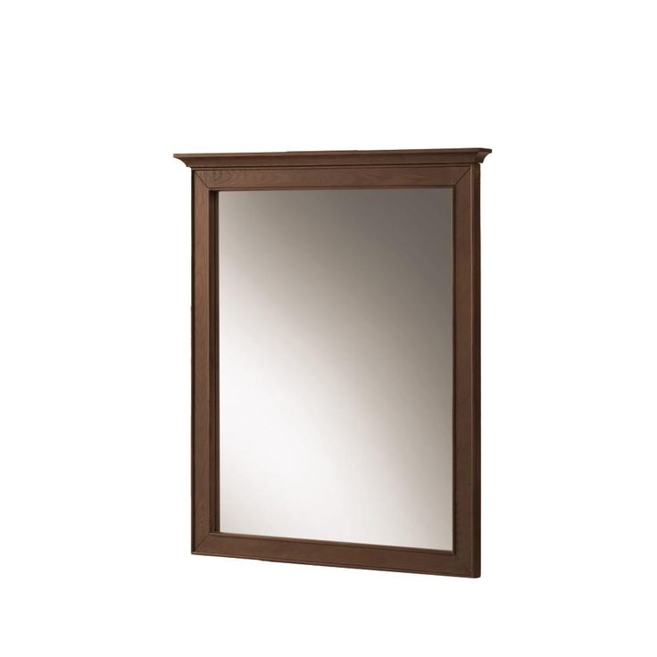28 in. W x 33 in. H Framed Rectangular  Bathroom Vanity Mirror in Antique Coffee