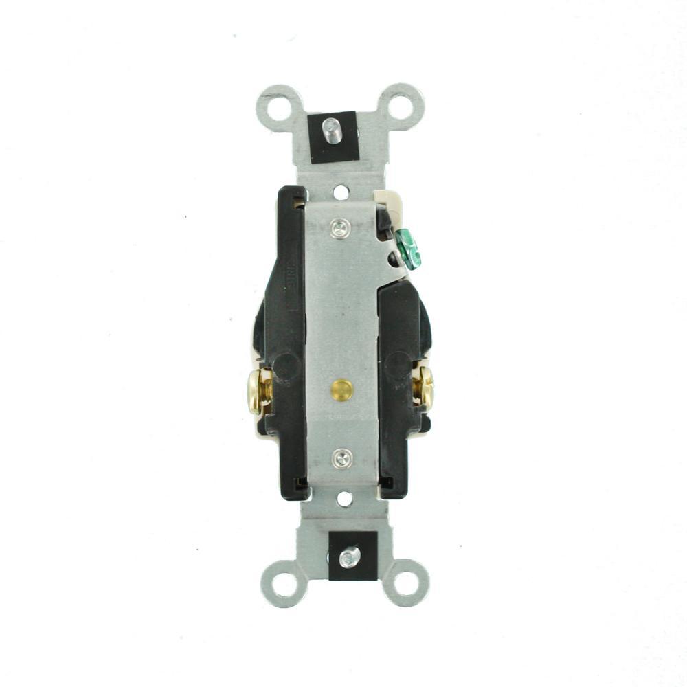 20 Amp Commercial Grade Double-Pole Single Outlet, Light Almond - Super Arbor