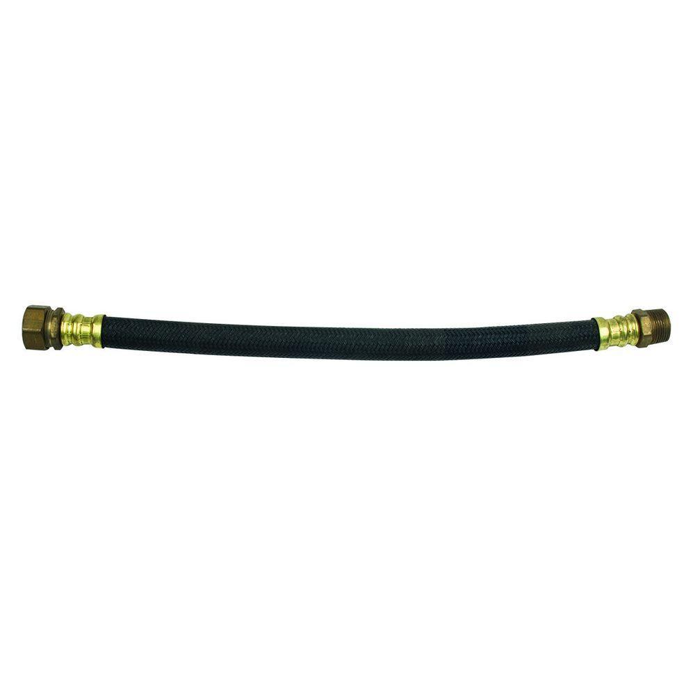 3/4 in. MIP x 7/8 in. O.D. Compression x 18 in. Polymer Braided Water Heater Connector (0.57 in. I.D.) - Super Arbor