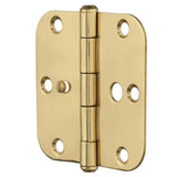 3-1/2 in. Solid Brass 5/8 in. Radius Security Door Hinge