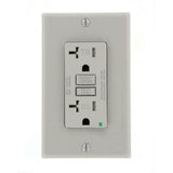 20 Amp 125-Volt Duplex SmarTest Self-Test SmartlockPro Tamper Resistant GFCI Outlet, White - Super Arbor