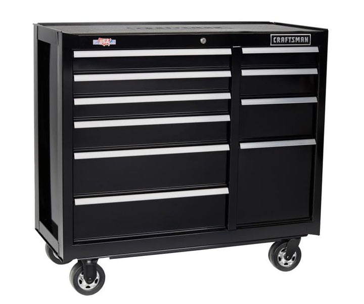 CRAFTSMAN 2000 Series 41-in W x 37.5-in H 10-Drawer Steel Rolling Tool Cabinet (Black)