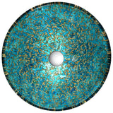 Chrona Series Vessel Sink in Gold/Cyan Mix - Super Arbor