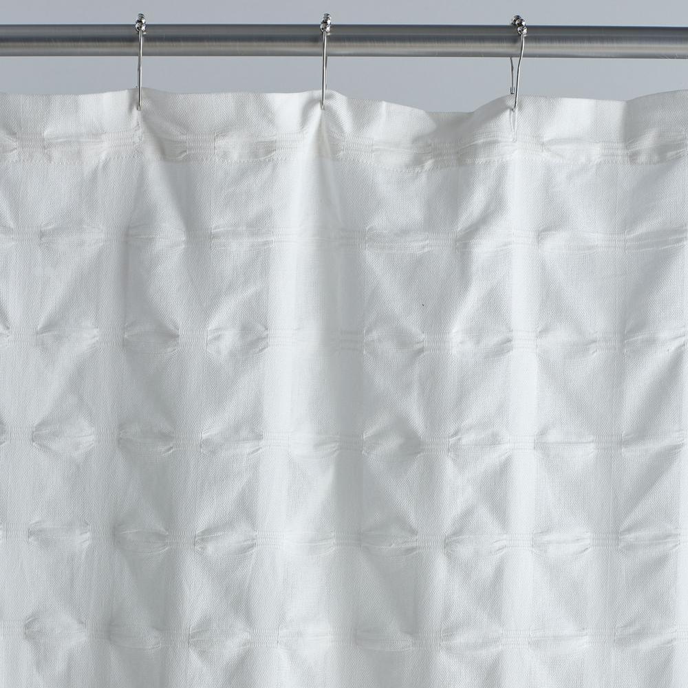 Organic Cotton 72 in. White Shower Curtain - Super Arbor