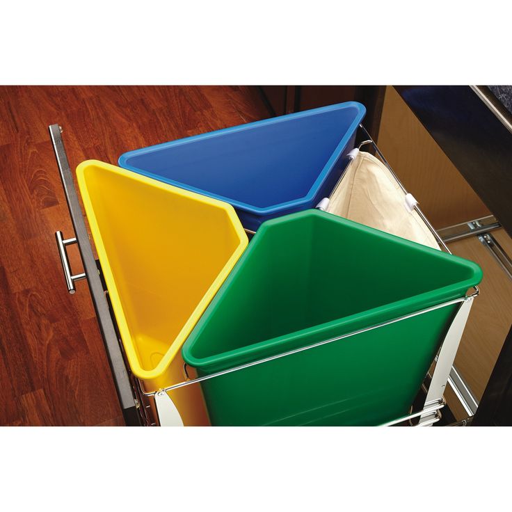 Rev-A-Shelf 25-Quart Plastic Soft Close Pull Out Trash Can