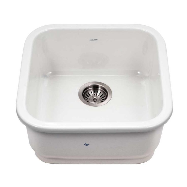 Platus Undermount Fireclay 19 in. Single Bowl Bar Sink in White with Square Basin