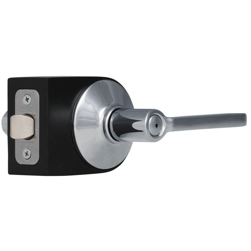 Latitude Matte Black Privacy Bed/Bath Door Lever - Super Arbor