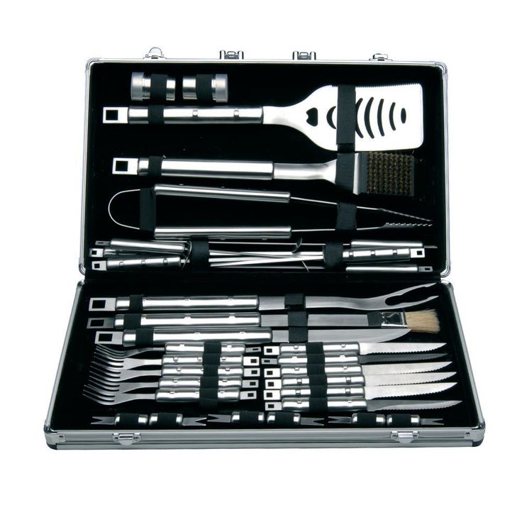 Cubo 33-Piece Stainless Steel Barbecue Set with Case