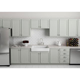 Whitehaven Farmhouse Apron Front Self-Trimming Cast Iron 36 in. Single Bowl Kitchen Sink in White - Super Arbor