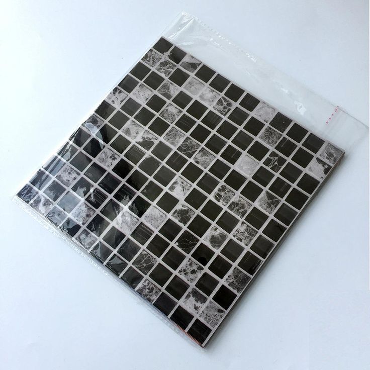 Goory 10Pcs Mosaic Pattern Waterproof Wall Tile Stickers Peel and Stick Tile Kitchen Backsplash Wallpaper Sticker 15x15cm/20x20cm