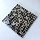 Goory 10Pcs Mosaic Pattern Waterproof Wall Tile Stickers Peel and Stick Tile Kitchen Backsplash Wallpaper Sticker 15x15cm/20x20cm