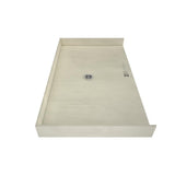 Redi Free 37 in. x 72 in. Barrier Free Shower Base with Center Drain and Polished Chrome Drain Plate - Super Arbor