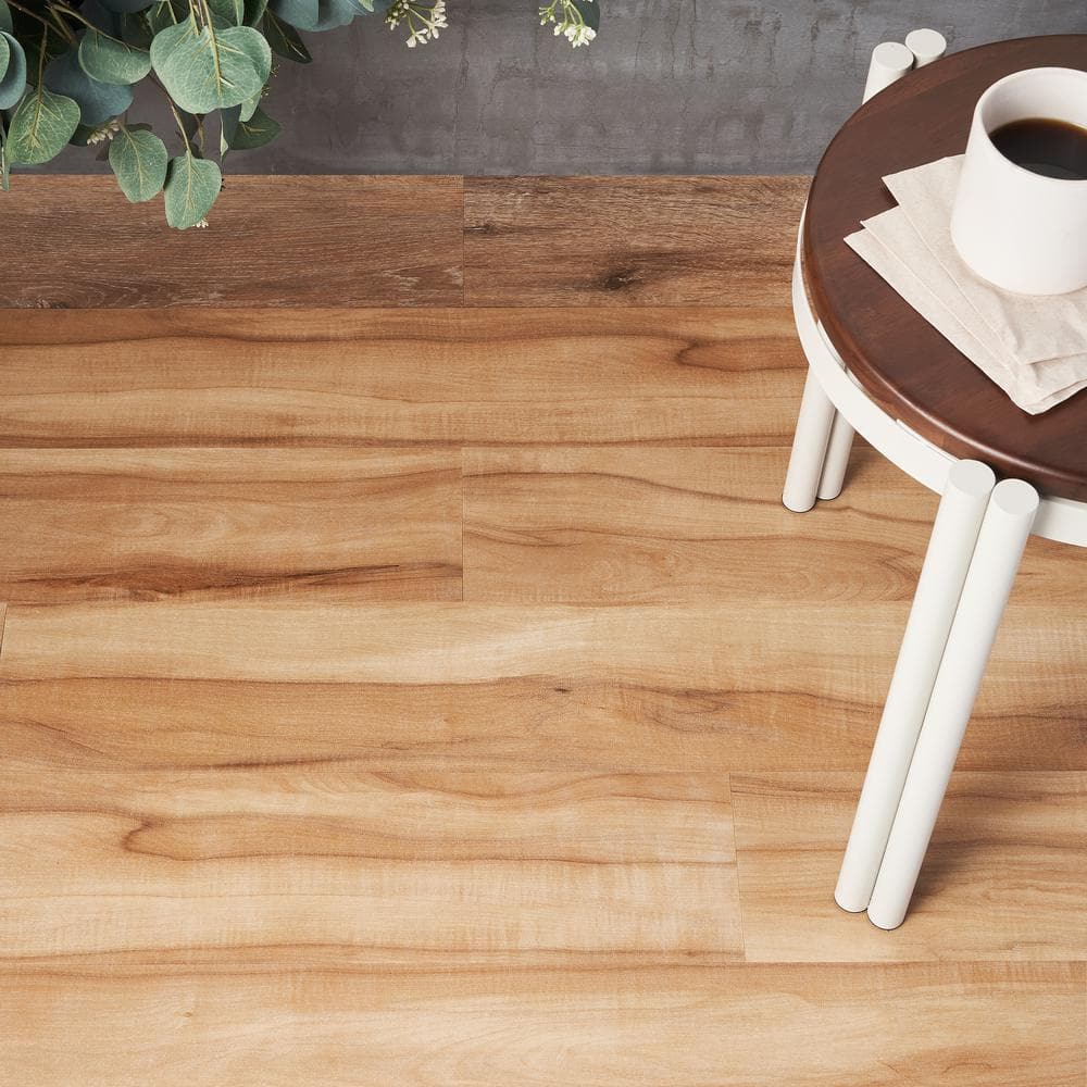 Ivy Hill Tile Duren 28mil Acacia Brown 6 in. x 48 in. Glue-Down Luxury Vinyl Plank Flooring, 36 sq. ft./Case