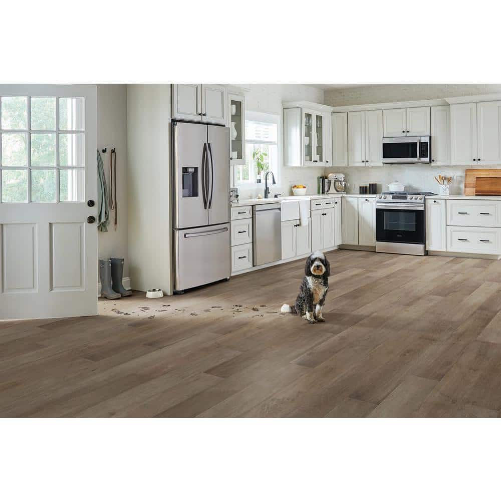 Lifeproof Acadia Birch 2/7 in. T x 6.5 in. W Click Lock Wire Brushed Engineered Hardwood Flooring (19.5 sq.ft./case)