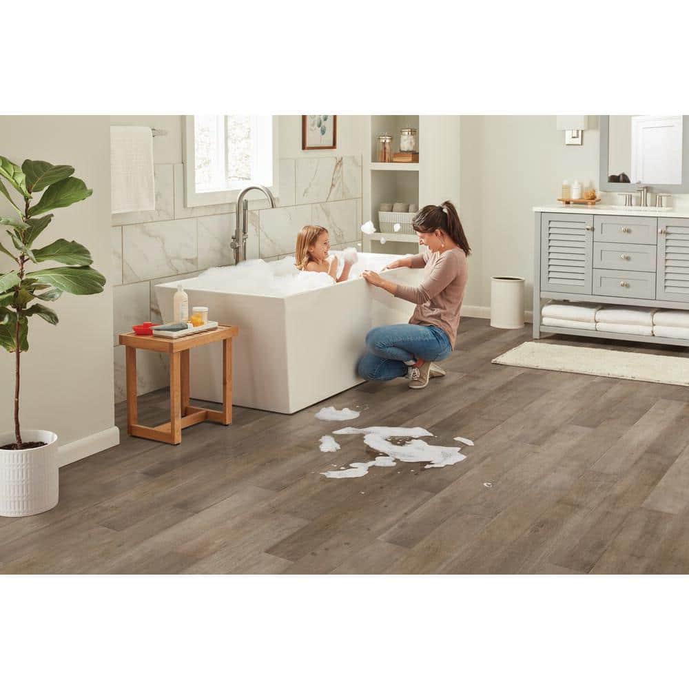 Lifeproof Acadia Birch 2/7 in. T x 6.5 in. W Click Lock Wire Brushed Engineered Hardwood Flooring (19.5 sq.ft./case)