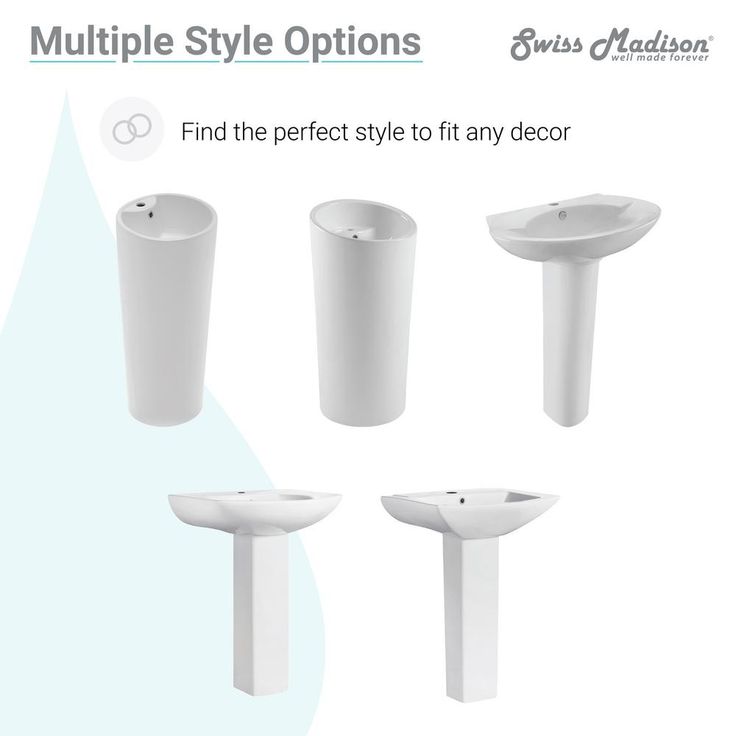 Swiss Madison St. Tropez 1-piece Pedestal Sink in Glossy White